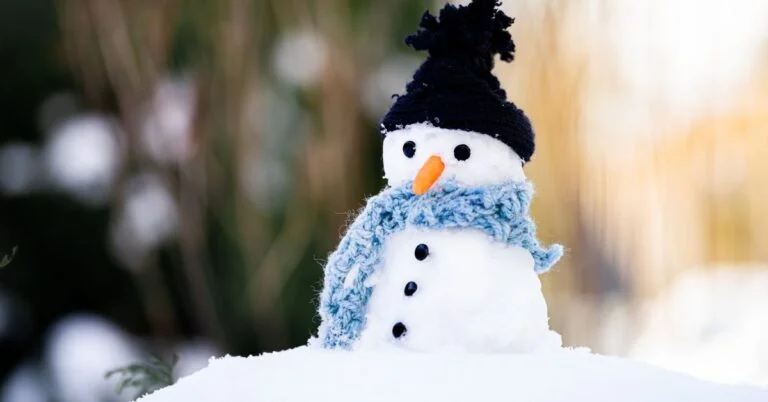 Best snowman names - A cute snowman wearing a woolly hat