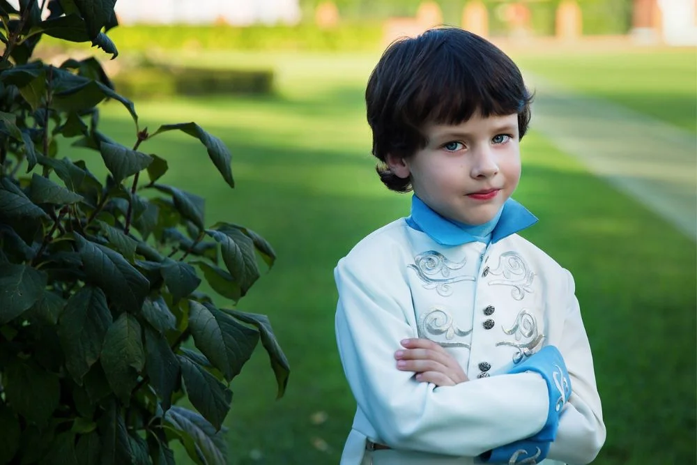 Names fit for a prince - A boy wearing a prince costume