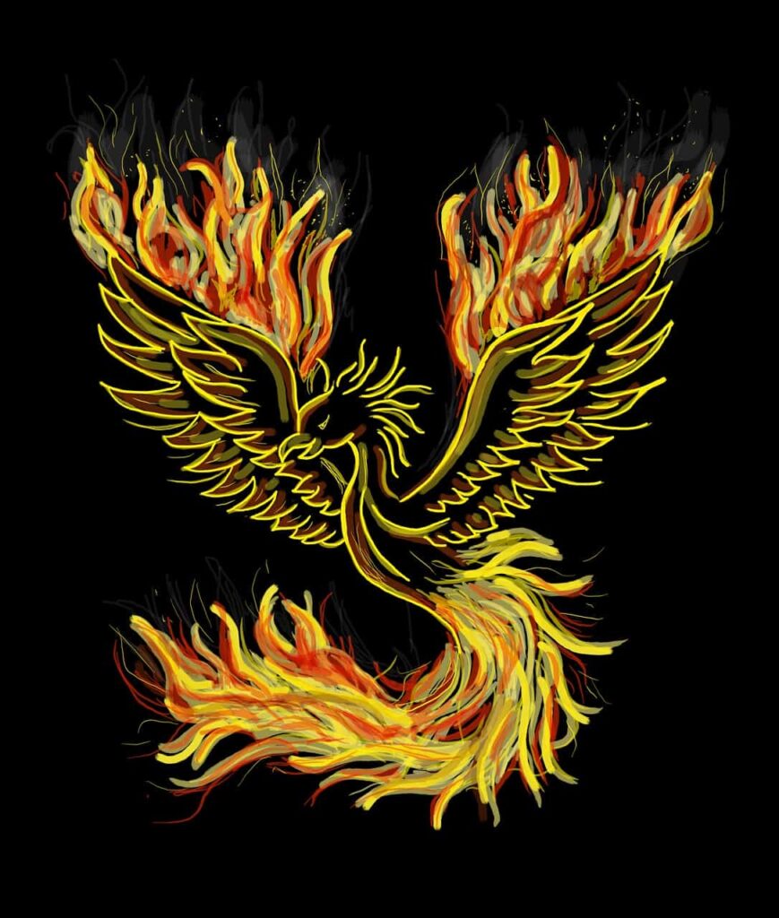 Female phoenix names - Phoenix bird on fire