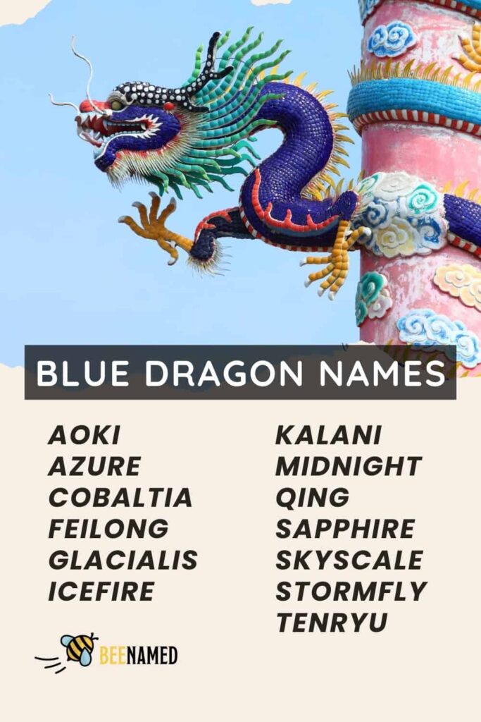 List of blue dragon names with a Chinese blue dragon